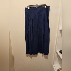 banana republic navy linen blend skirt